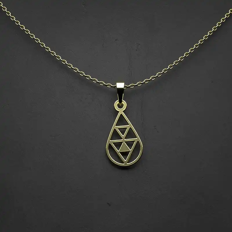 گردنبند طلا 18 عیار زنانه مدوپد مدل تخم مرغ کد CA10452