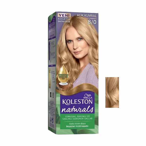 کیت رنگ مو ولا سری Naturals شماره 8.0 حجم 50 میلی لیتر رنگ بلوند روشن