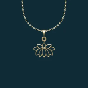 گردنبند طلا 18 عیار زنانه مدوپد مدل گل کد BB2-1-1002