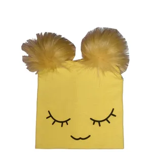 کلاه بچگانه مدل پم پم دار کد 129