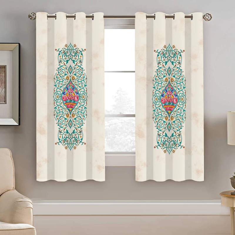 پرده نیروانا طرح سنتی مدل مخمل کد 9050 سایز 140×200 سانتی متر