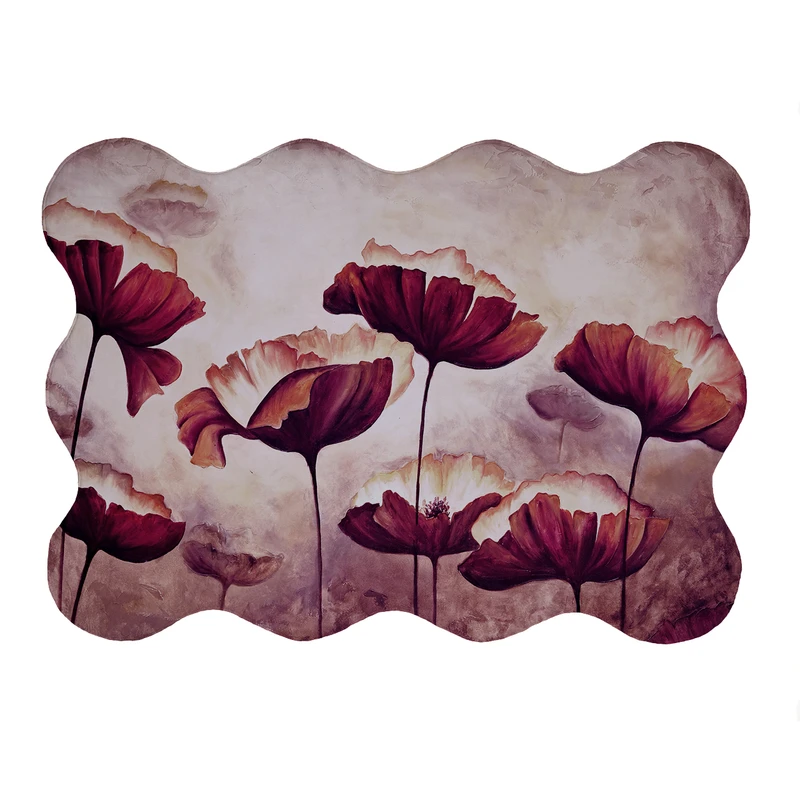 پادری مدل دالبر طرح گل کد 6019 سایز 80x110 سانتی متر 