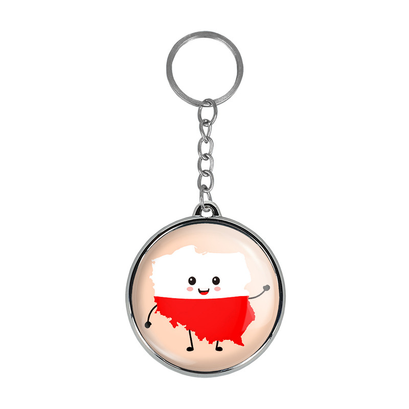 جاکلیدی خندالو طرح پرچم لهستان مدل دوطرفه کد 2049420493