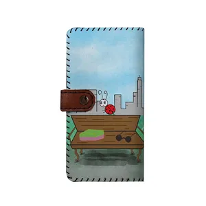 کیف پول چرمی ترمه طراحان ایده مدل بنددار کفشدوزک کد sfs007