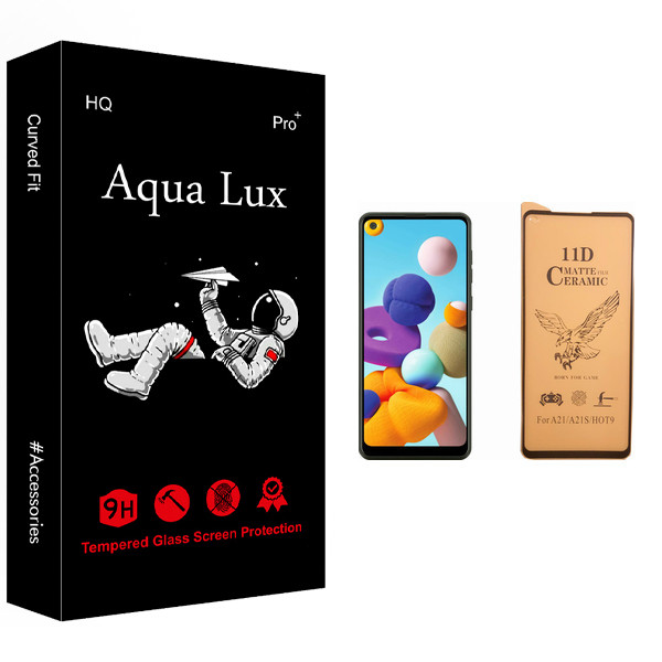محافظ صفحه نمایش سرامیکی آکوا لاکس مدل +Pro مناسب برای گوشی موبایل سامسونگ Galaxy A21