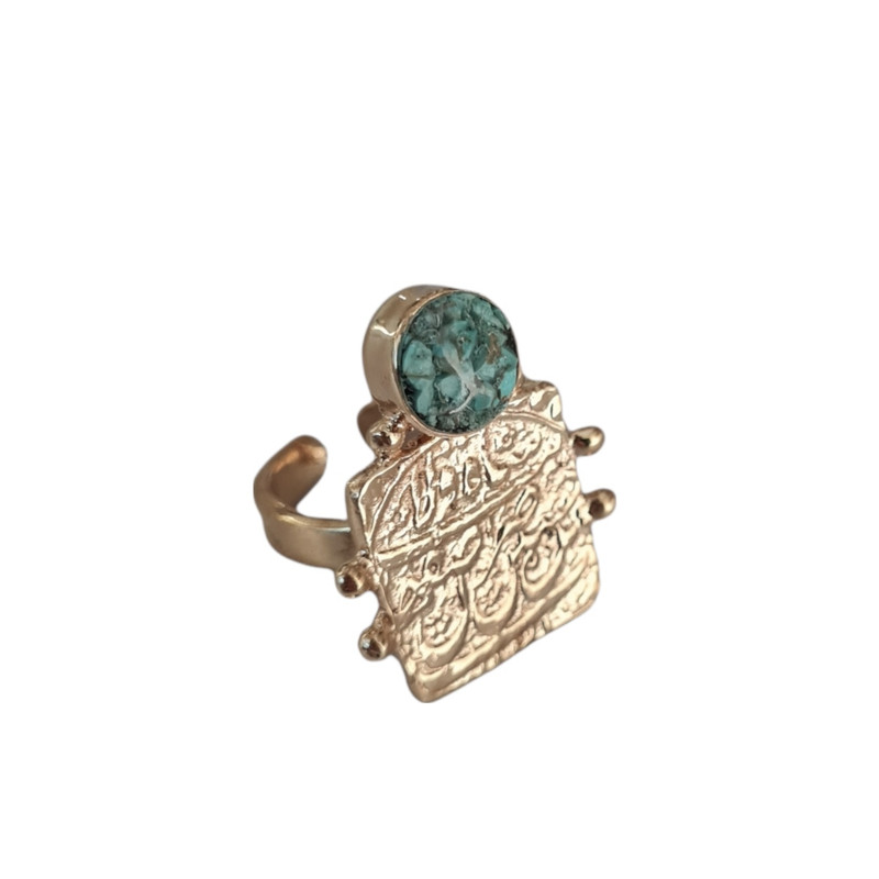 انگشتر زنانه مدل صاحب قرانیه فیروزه دار انگشتر زنانه مدل صاحب قرانیه فیروزه دار