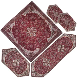 ست 5 تکه رومیزی ترمه مدل شاه عباسی کد RDL