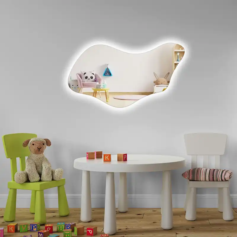 آینه تجسم طرح دفرمه بک لایت مدل لیدا