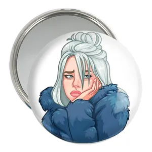 آینه جیبی خندالو مدل بیلی آیلیش Billie Eilish  کد 2646
