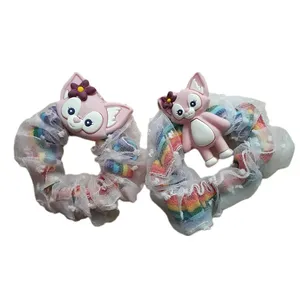 کش مو دخترانه  مدل سیلیکونی  بسته  دو عددی