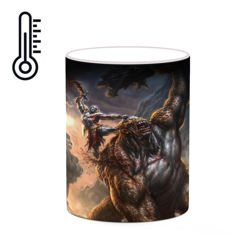 ماگ حرارتی کاکتی طرح گاد آف وار God Of War مدل mgh40635