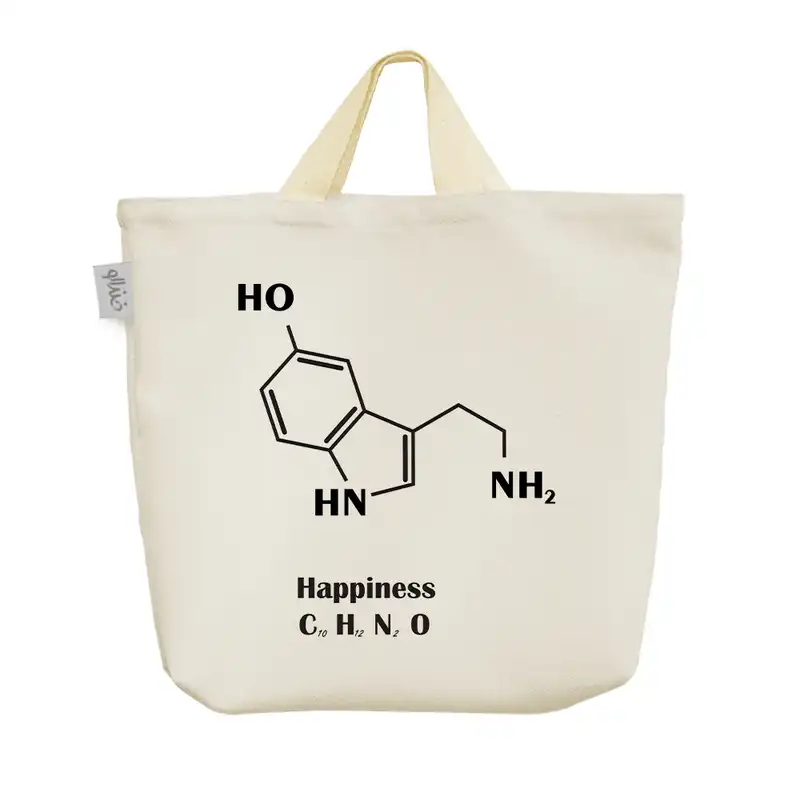 ساک خرید خندالو مدل فرمول شیمیایی شادی Happiness کد 3038