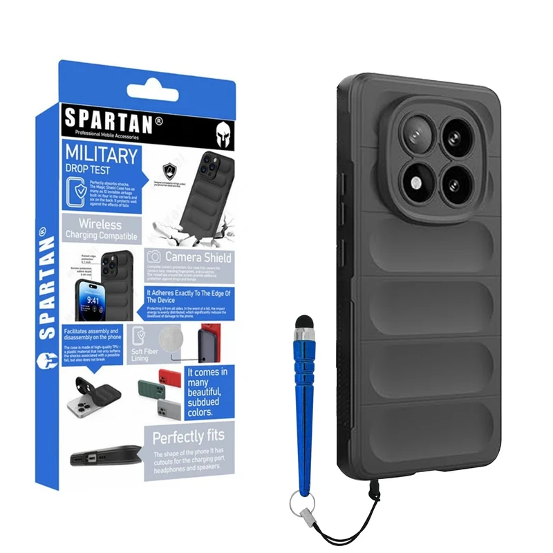 کاور اسپارتان مدل Flex Armor+ Pen مناسب برای گوشی موبایل شیائومی Redmi Note 14 Pro Plus به همراه قلم