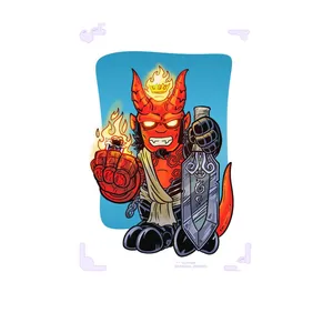 استیکر لپ تاپ و موبایل مدل سریال طرح فیلم پسر جهنمی hellboy کد 2171
