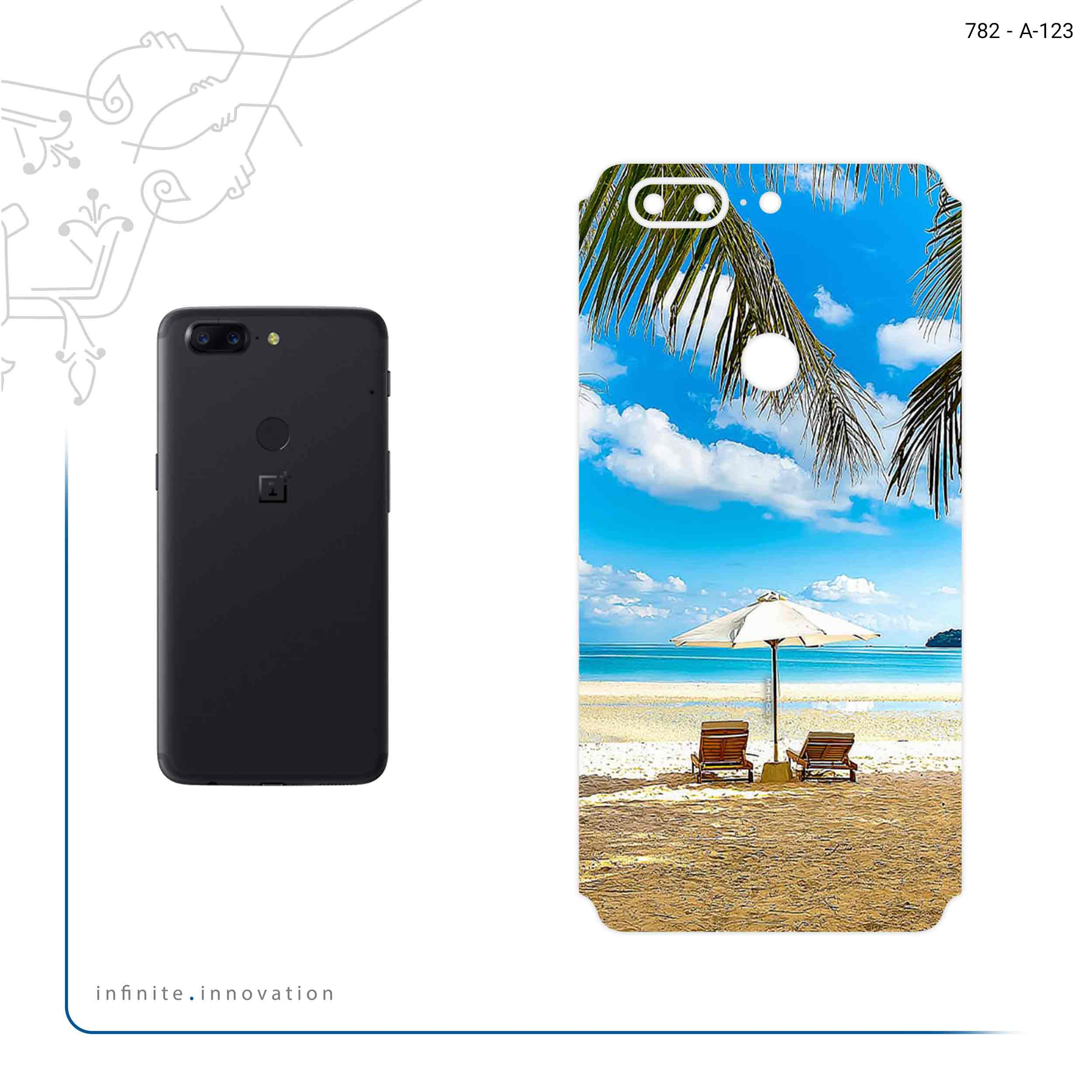 برچسب پوششی ماهوت مدل Beach مناسب برای گوشی موبایل وان پلاس 5T