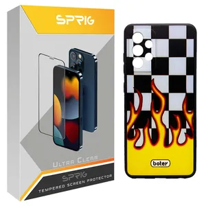 کاور اسپریگ طرح Flame مدل SPCVR مناسب برای گوشی موبایل سامسونگ Galaxy A52 4G / A52 5G / A52s 5G
