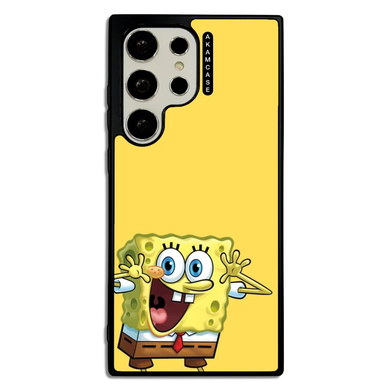 کاور آکام مدل AMC-WSGS23U-SPONGE BOB11 مناسب برای گوشی موبایل سامسونگ Galaxy S23 Ultra