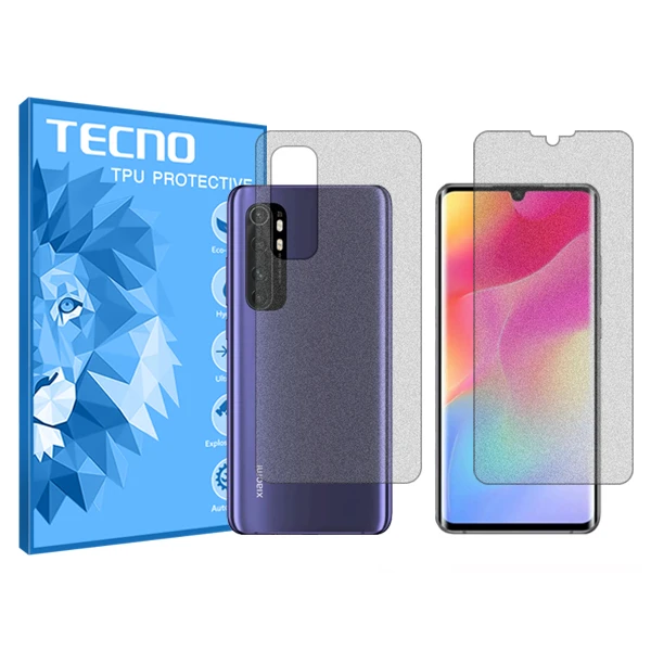 محافظ صفحه نمایش مات تکنو مدل HyMTT مناسب برای گوشی موبایل شیائومی Mi Note 10 Lite به همراه محافظ پشت گوشی
