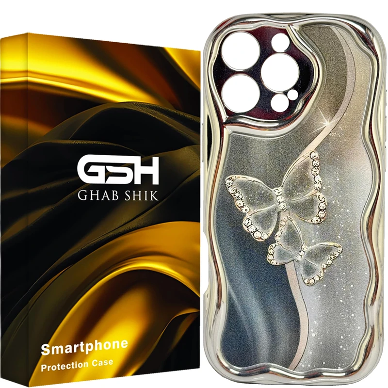 کاور قاب شیک مدل پروانه مناسب برای گوشی موبایل اپل iPhone 16 pro max