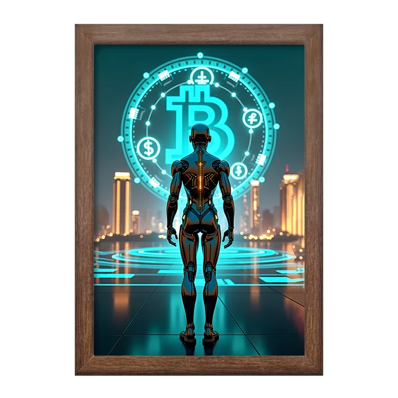 تابلو خندالو طرح بیت کوین (Bitcoin) کد F10611