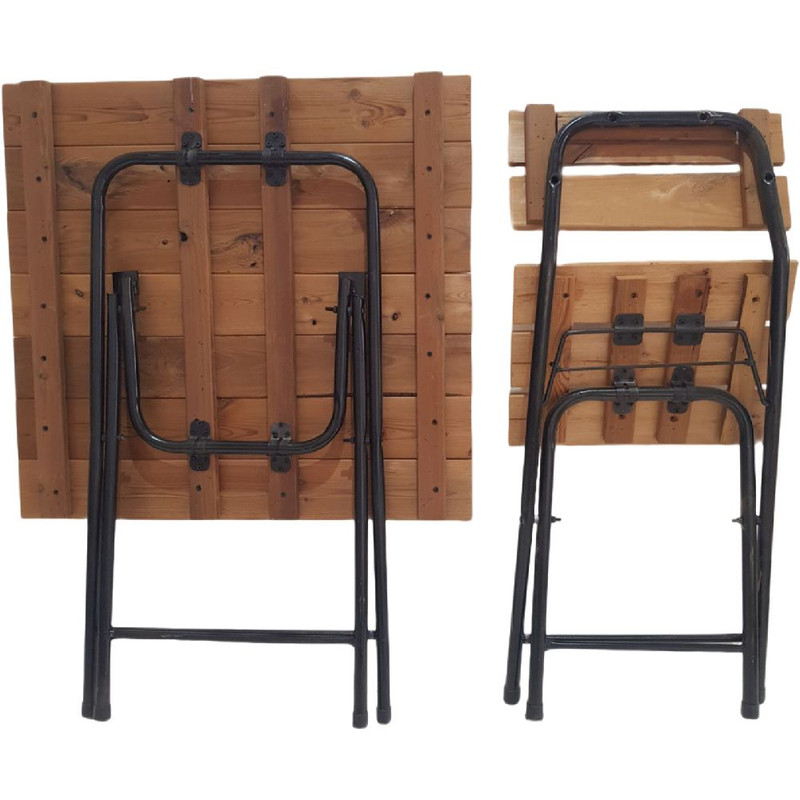 میز و صندلی ناهارخوری دونفره مدل تاشو کد 6064