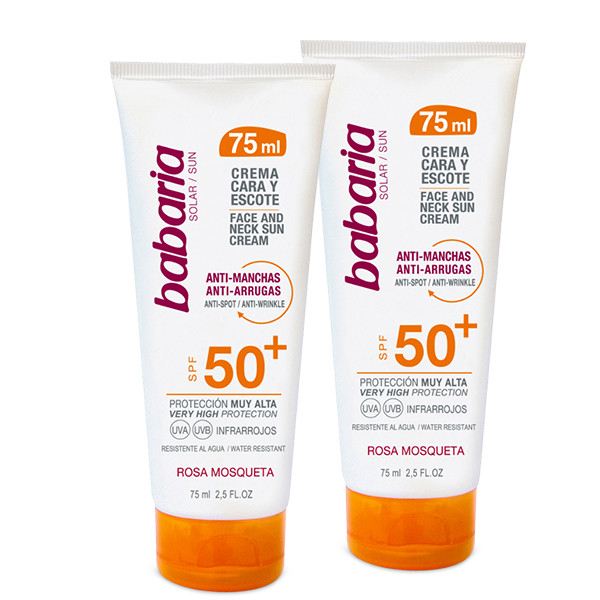 کرم ضد آفتاب بدون رنگ باباریا SPF 50 مدل ROSA MOSQUETA مناسب برای انواع پوست حجم 75 میلیلیتر کرم ضد آفتاب بدون رنگ باباریا SPF 50 مدل ROSA MOSQUETA مناسب برای انواع پوست حجم 75 میلیلیتر