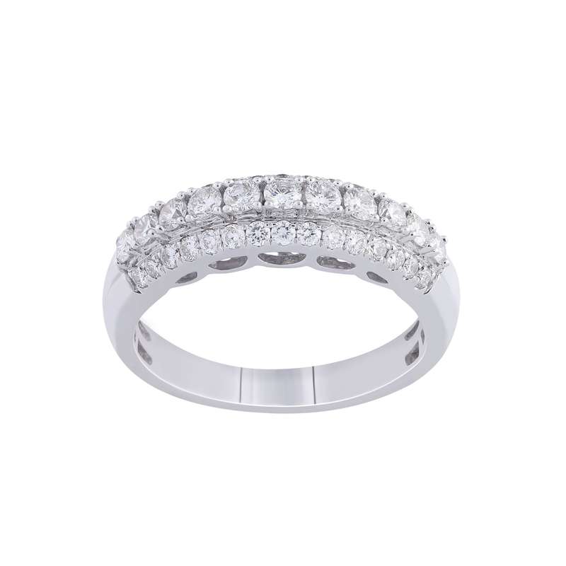 انگشتر طلا 18 عیار زنانه جواهری سروری مدل 12189