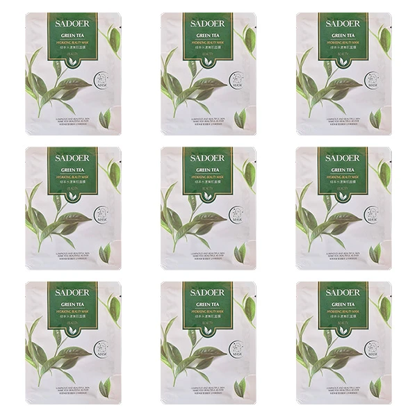 ماسک صورت سادور مدل چای سبز وزن 25 گرم بسته 9 عددی
