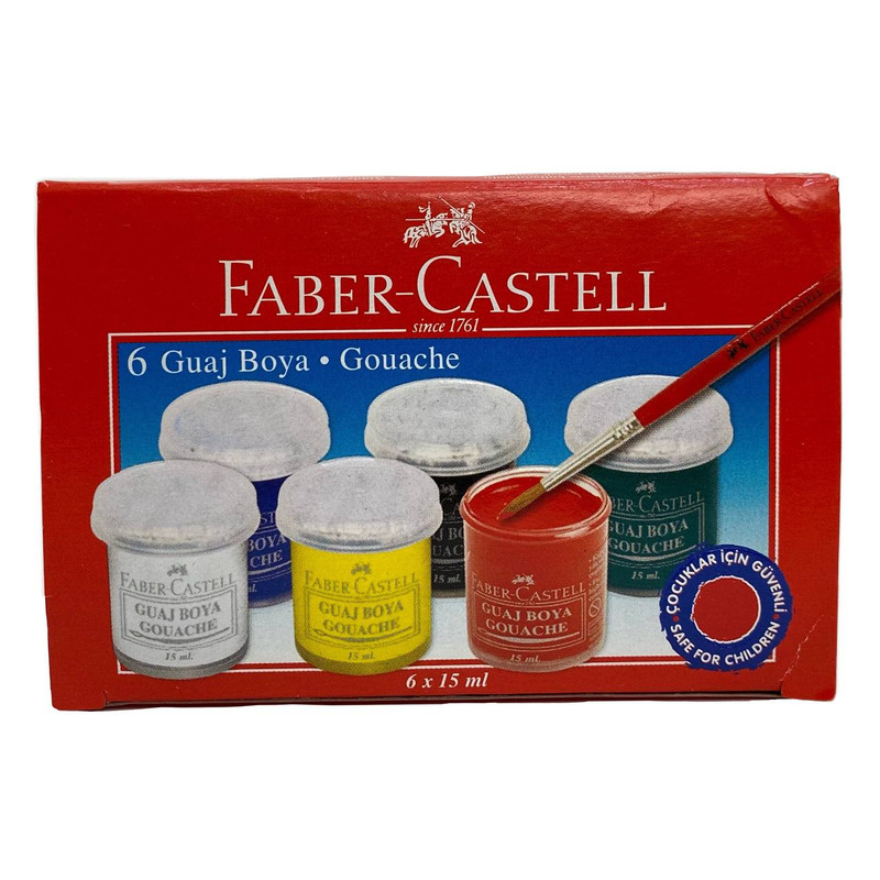 گواش 6 رنگ فابر کاستل مدل بویا