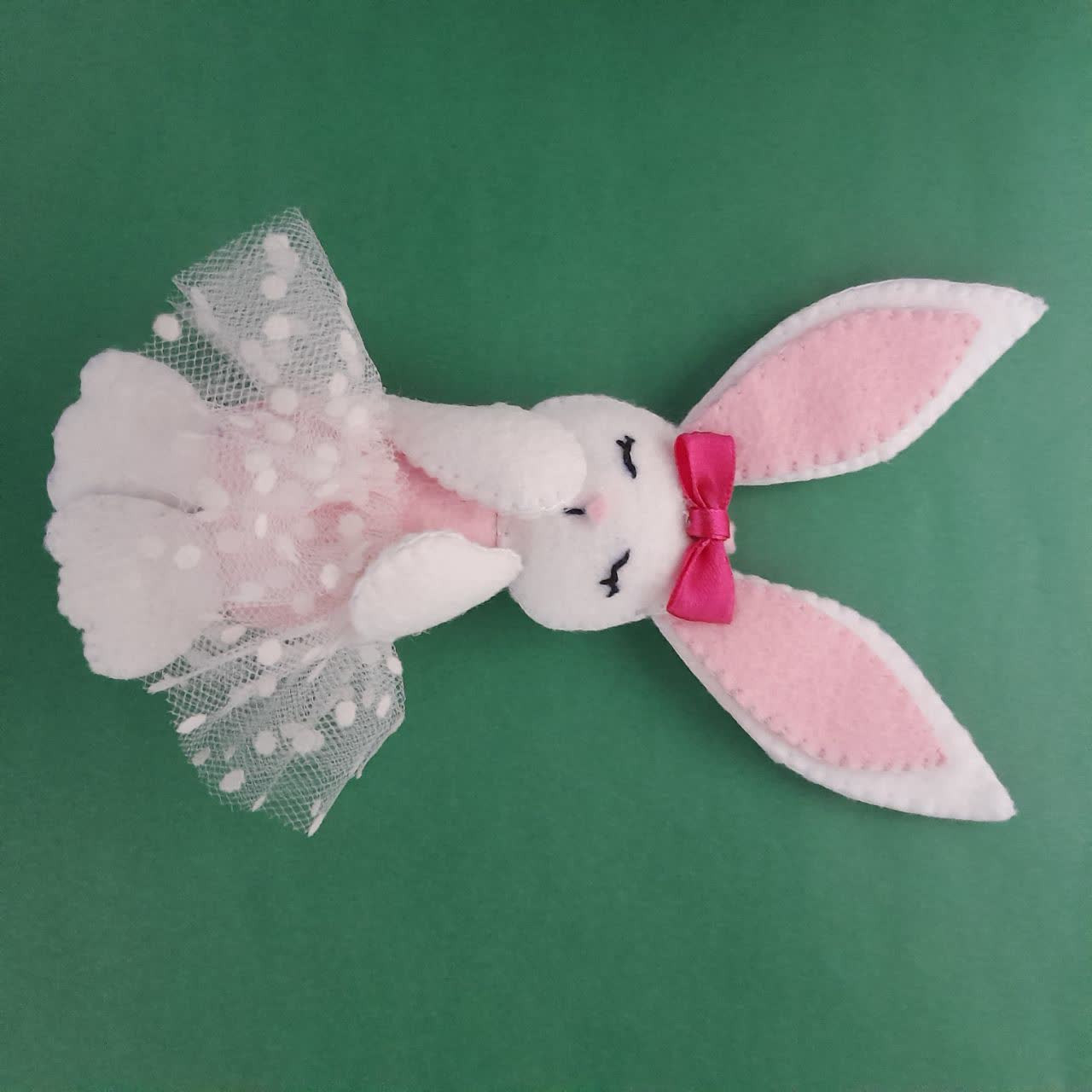 جاکلیدی دخترانه مدل نمدی خرگوش ملوس