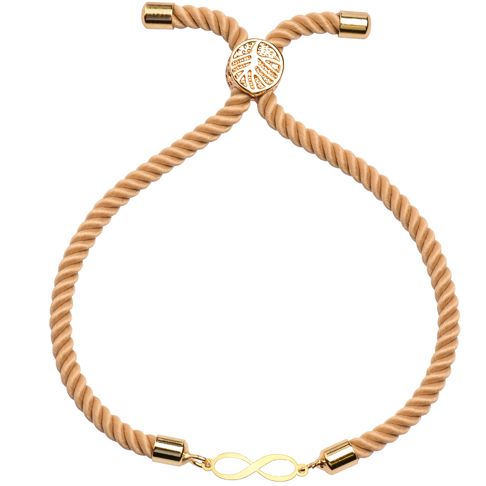 دستبند طلا 18 عیار زنانه کرابو طرح بینهایت مدل Kr1555
