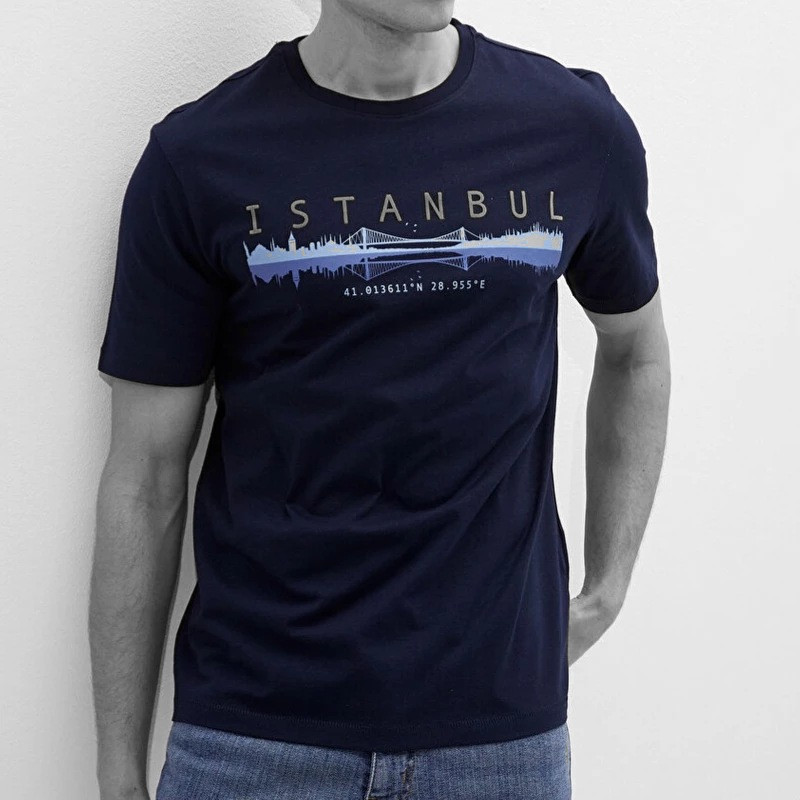 تی شرت آستین کوتاه مردانه ال سی وایکیکی مدل سوپر پنبه Istanbul