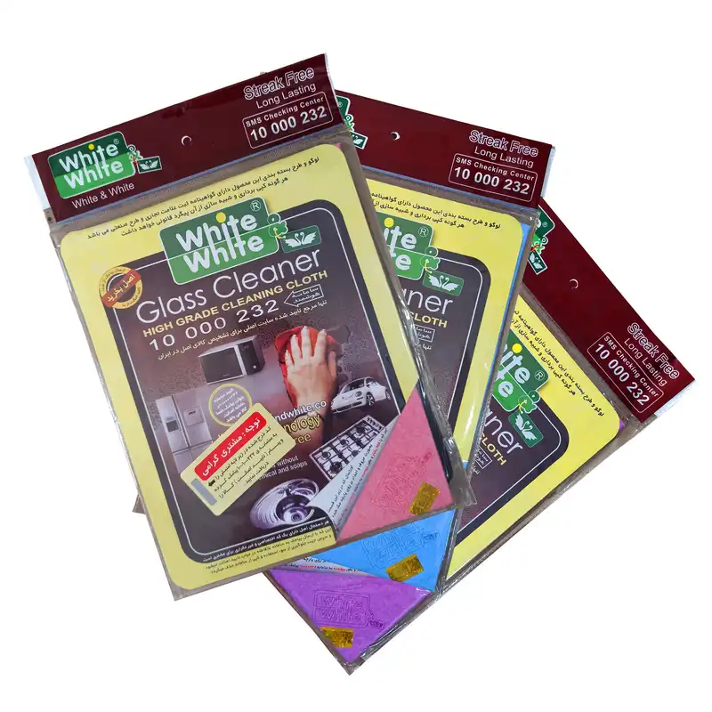 دستمال نظافت شیشه خودرو وایت اند وایت مدل Orginal  بسته 3 عددی