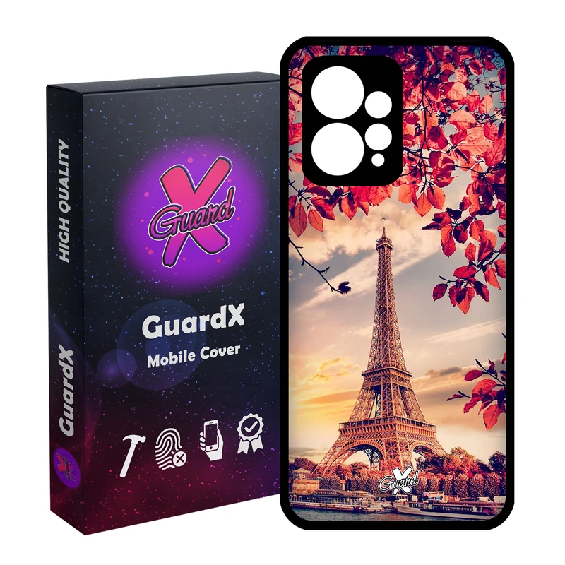 کاور گارد ایکس طرح Eiffel Tower مدل Glass10125 مناسب برای گوشی موبایل شیائومی Redmi Note 12 4G