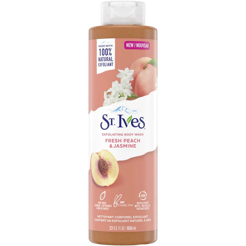 خرید و قیمت شامپو بدن اس تی.ایوز مدل Fresh peach and jasmine حجم 650 میلی لیتر