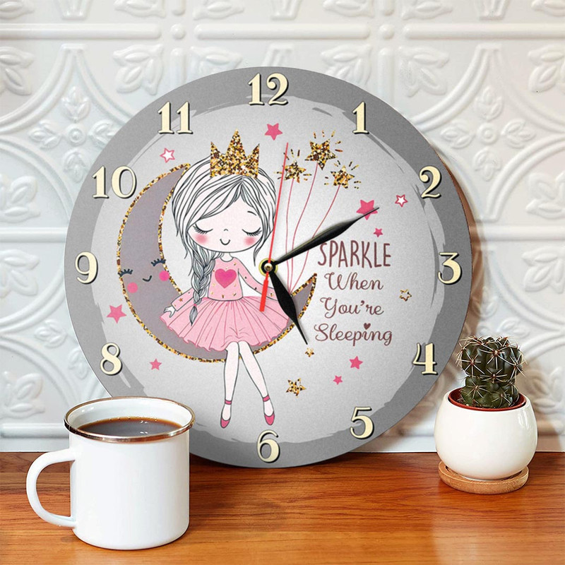 ساعت دیواری کودک طرح پرنسس و ماه کد 1418G ساعت دیواری کودک طرح پرنسس و ماه کد 1418G