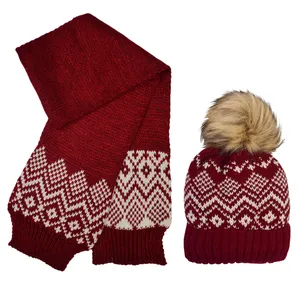 ست کلاه و شال گردن بافتنی بچگانه مدل P3-1402