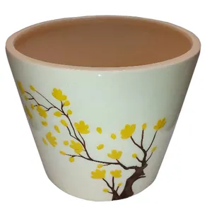 گلدان طرح  پاییزی  مدل برگ 