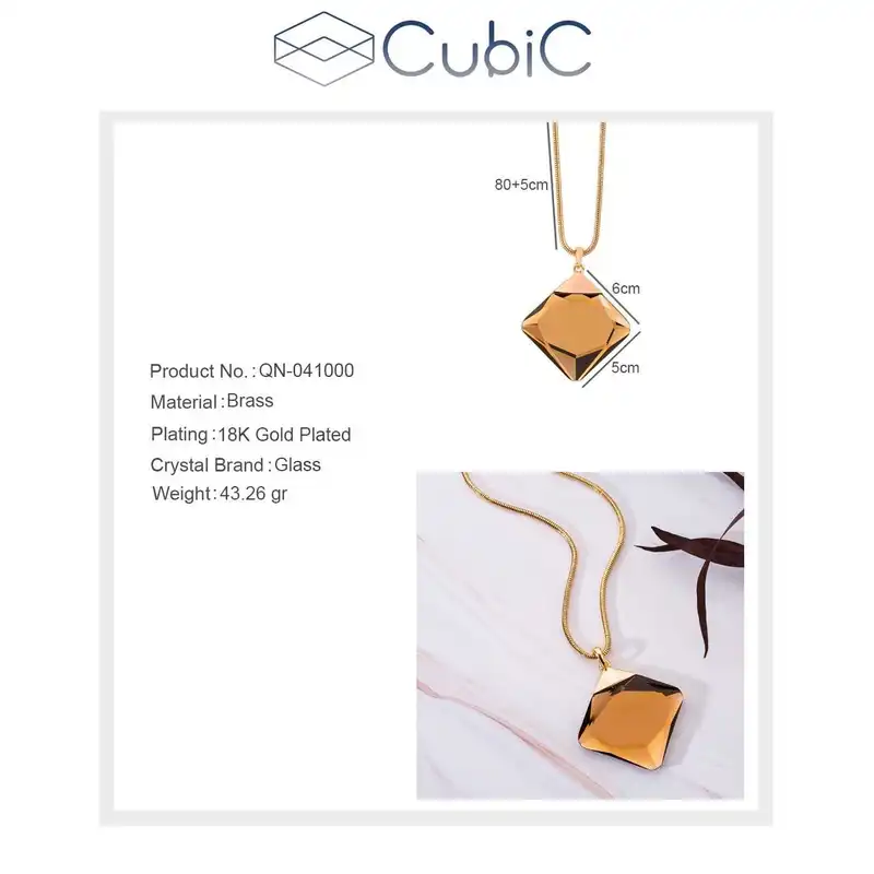 گردنبند زنانه کوبیک مدل QN-041000