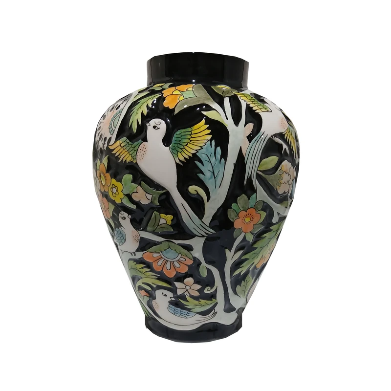 گلدان دکوری مدل سفالی طرح نقاشی کد 645