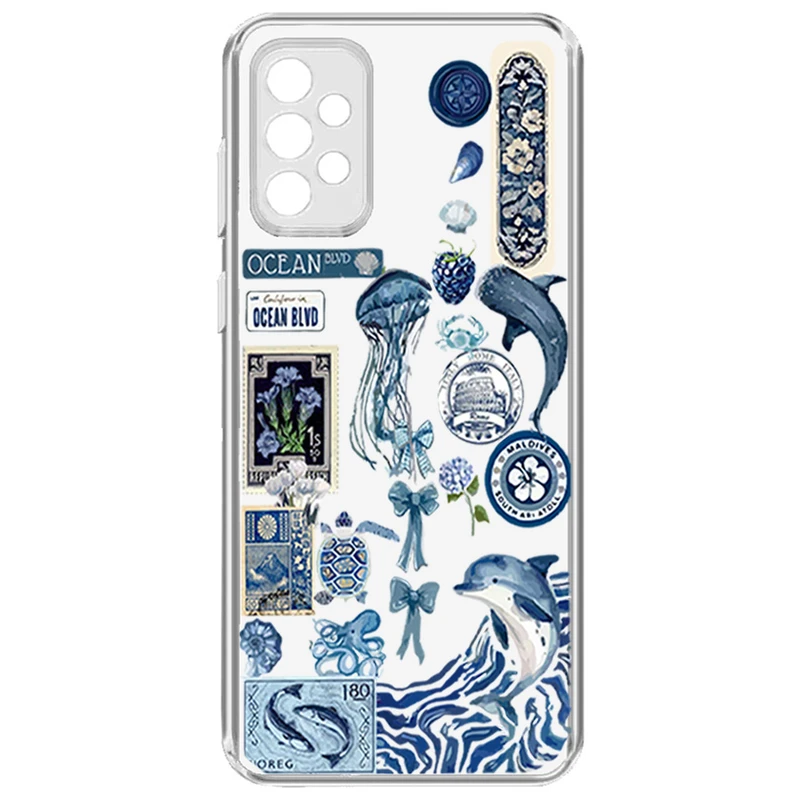 کاور طرح تابستان مناسب برای گوشی موبایل سامسونگ Galaxy A34  