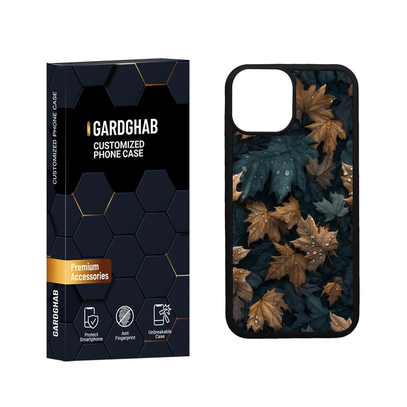 کاور گارد قاب مدل دورژله ای برگ مناسب برای گوشی موبایل اپل iPhone 13 Mini