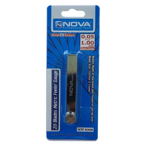 آچار فیلر نووا مدل NTF9206 کد as32 مجموعه 20 عددی