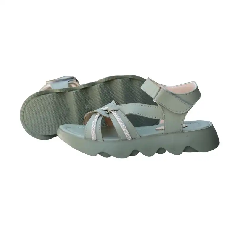 صندل زنانه مدل نسترن رنگ سبز