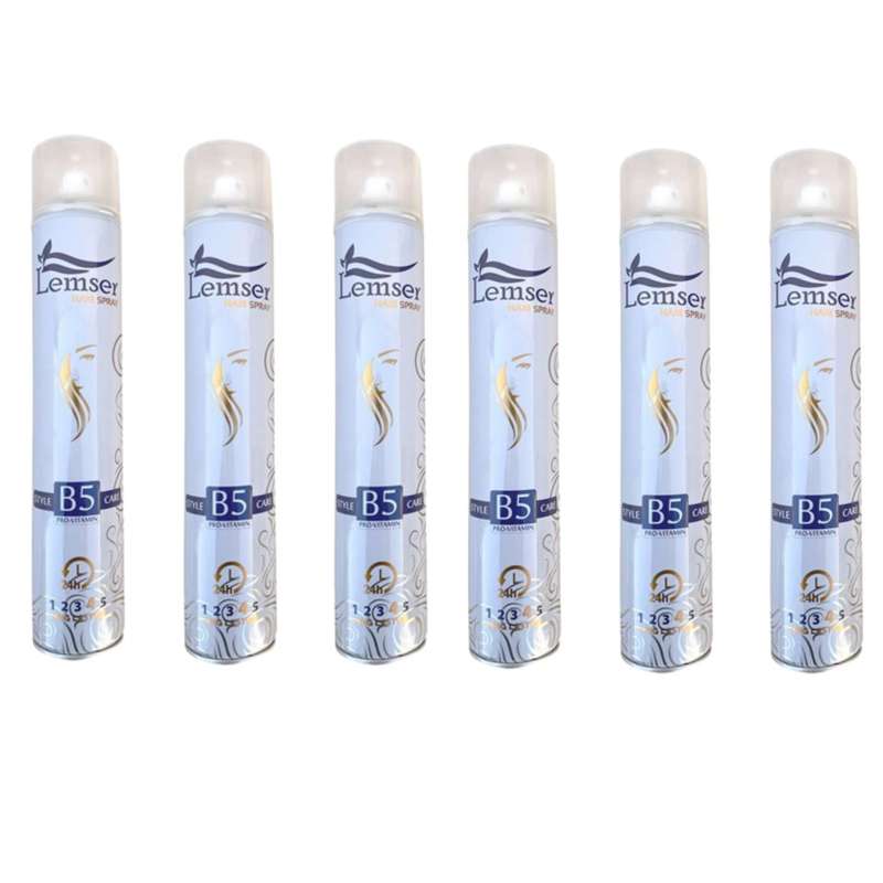 اسپری حالت دهنده مو لمسر مدل B5 حجم 500 میلی لیتر بسته 12 عددی اسپری حالت دهنده مو لمسر مدل B5 حجم 500 میلی لیتر بسته 12 عددی