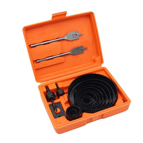 مته گرد بر چوب مدل بلک بول کد YP-CHOOB-MDF-018 سایز 19-127 میلیمتر مجموعه 18 عددی