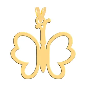 آویز گردنبند طلا 18 عیار زنانه فرشته مدل پروانه WNL-000517