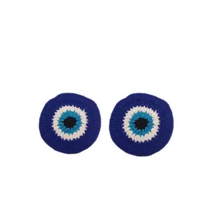 زیر لیوانی بافتنی مدل چشم نظر کد 08 بسته 6عددی 