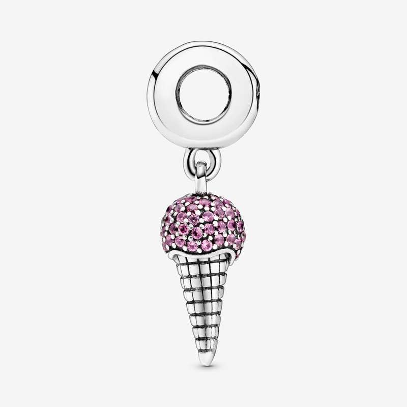 آویز گردنبند و دستبند نقره زنانه پاندورا مدل Ice Cream Cone