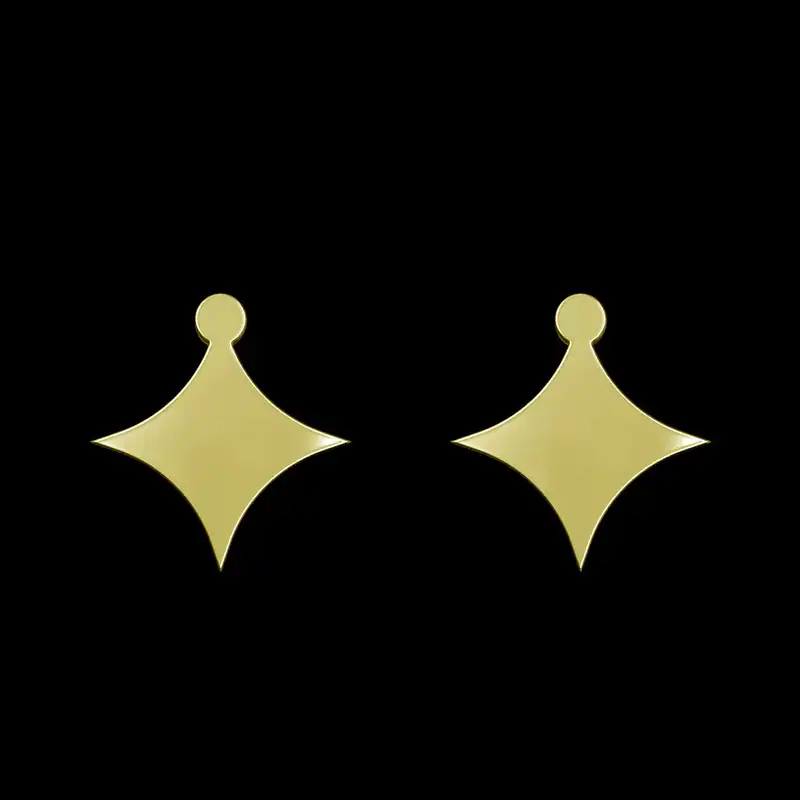 گوشواره طلا 18 عیار زنانه مدوپد مدل ستاره کد GA1-15531